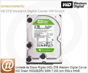 WD20EZRX-00D8PB0 - Unidade de Disco Rgido (HD) 2TB Western Digital Caviar WD Green WD20EZRX SATA 7.200 rpm 6Gb/s 64MB